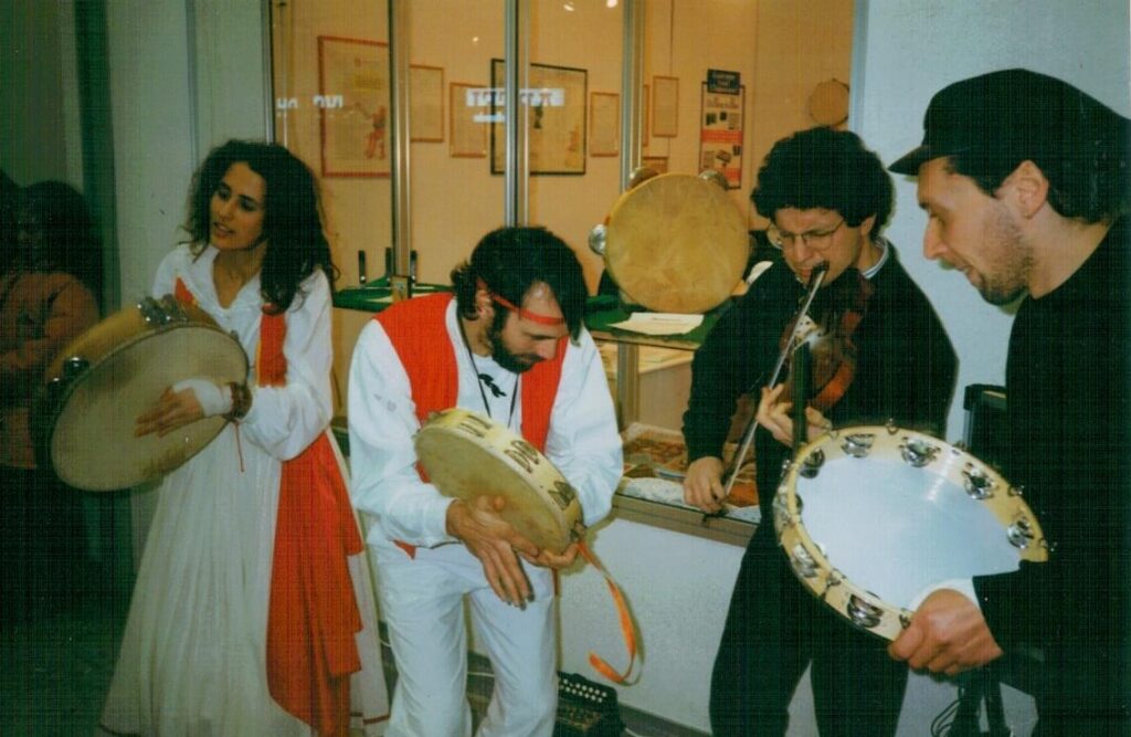 Bari. Expolevante 1993. Da sinistra: Monica Giametta, Piergiorgio Di Lecce, Francesco Attolini, Gigi Celestino